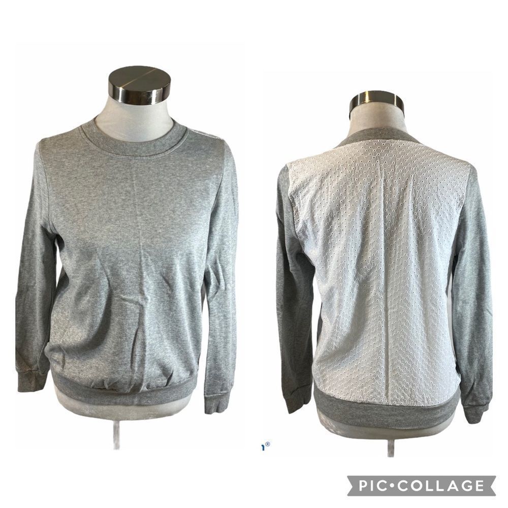 ModCloth Mixed Media Grey Sweatshirt Size Medium‎